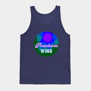 Freedom wins - green retro design Tank Top